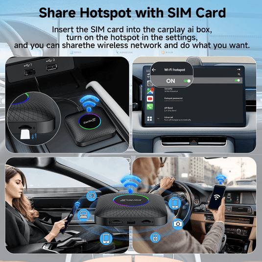 Carlinkit Android 13 Tbox Ambient LED SM6225 Wireless Carplay Android Auto Multimedia Adapter