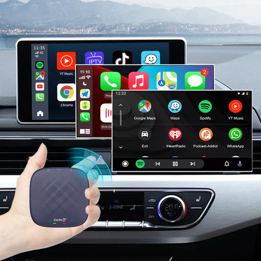 CarlinKit Ai Box Plus-Wireless Apple Carplay+Android 11.0+Android Auto | 4G+64G 6G+128G 8G+128G
